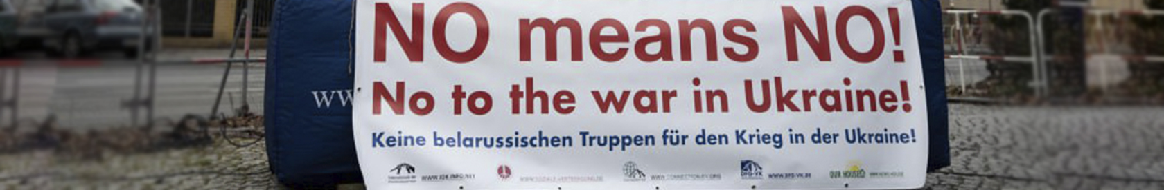Solidaritätsaktion in der Nähe der belarusischen Botschaft in Berlin