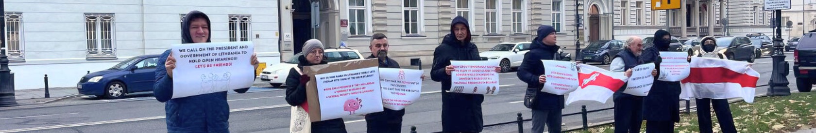 Protest in Warsaw: Defending the Rights of Belarusian Citizens in Lithuania!